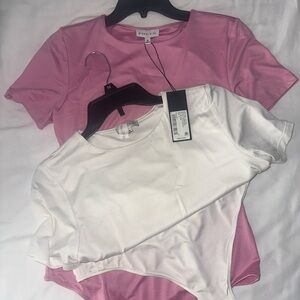 TWO Gianni Bini women's Satin Bodysuits